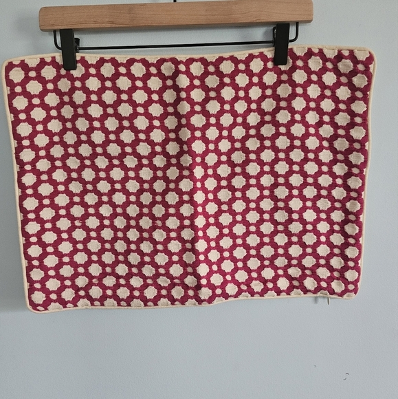Ryan Studio Pink and Cream Geometric Accent Pillow - Picture 1 of 4